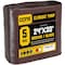 Core Tarps Heavy Duty Tarp, 30 ft x 0.5 mm H x 24 ft W, 5 Mil, Brown/Black, Polyethylene CT-502-24X30 - alternate 1